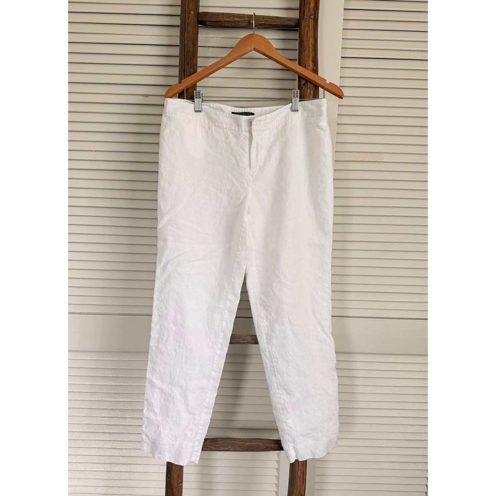 Banana Republic Linen Trousers 6 White